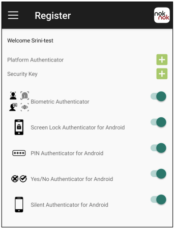 Mobile App Authentication that uses UAF protocol, allowing the service to select authenticator (example)